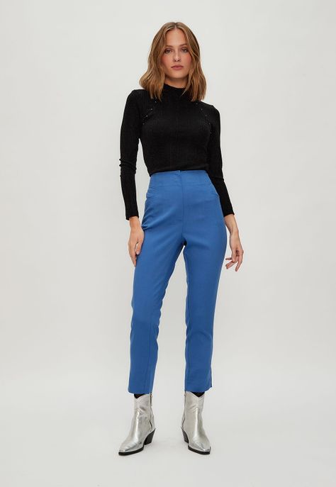 Pantalon Liso Azul iO 11020224050134-0