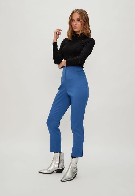Pantalon Liso Azul iO 11020224050134-3