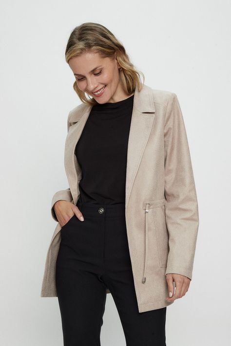 Casaca Lisa Beige Ma Griffe 17502224053106-1