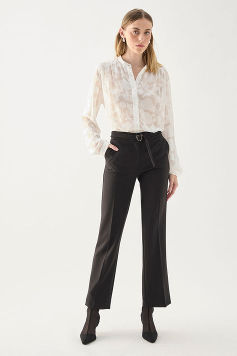 Pantalon Recto Liso Negro 11007125055102-0