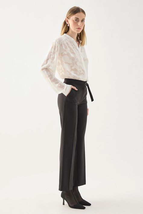 Pantalon Recto Liso Negro 11007125055102-3