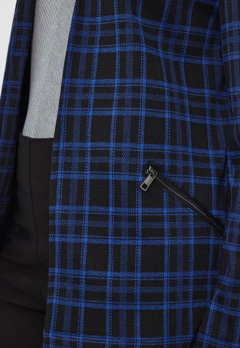 Blazer Sin Solapa Escoces Negro Ash 16107124002102-2