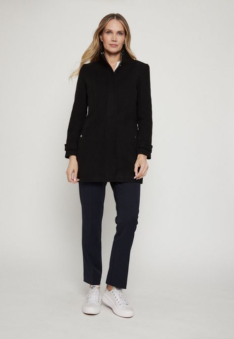Chaqueton Cuello Alto Negro Ma Griffe 17202124051102-0