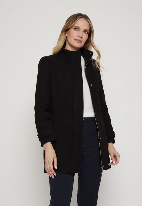Chaqueton Cuello Alto Negro Ma Griffe 17202124051102-2