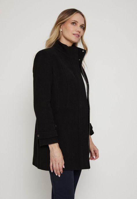 Chaqueton Cuello Alto Negro Ma Griffe 17202124051102-3