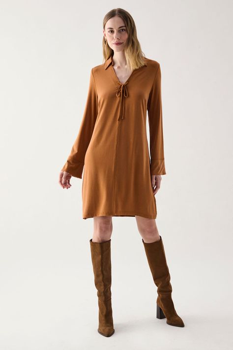 Vestido Liso Avellana 13007125055126-0