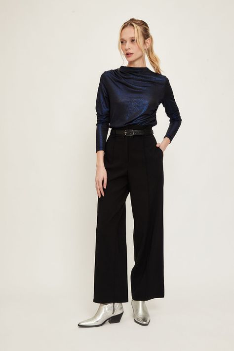 Pantalon Liso Negro iO 11020224009102-0