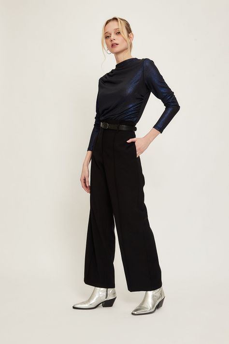 Pantalon Liso Negro iO 11020224009102-3