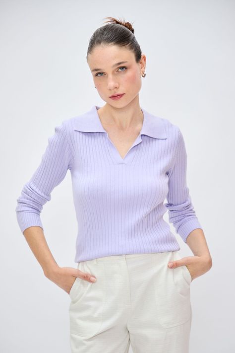 Sweater Liso Lila 18120224071211-2