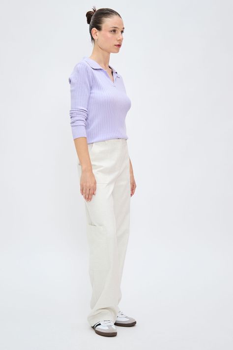 Sweater Liso Lila 18120224071211-4