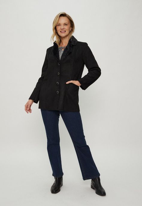 Chaqueta Bonded Negro Ma Griffe 17502124056102-0