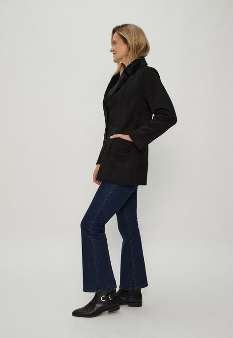 Chaqueta Bonded Negro Ma Griffe 17502124056102-3