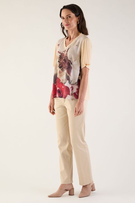 Polera Estampada Beige 14602125002106-2
