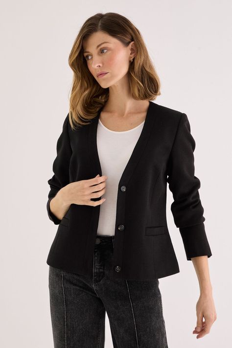 Blazer Escote V Negro 16002125004102-0
