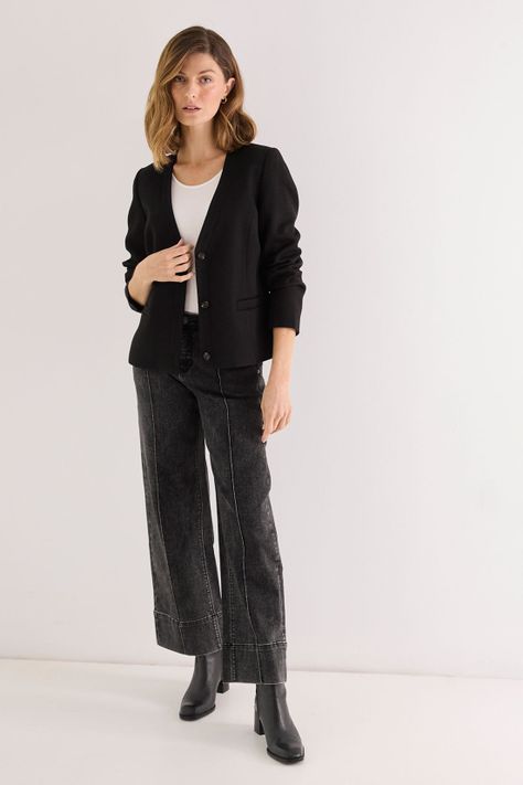 Blazer Escote V Negro 16002125004102-2