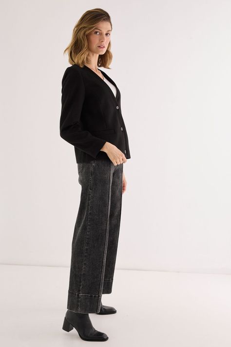 Blazer Escote V Negro 16002125004102-4