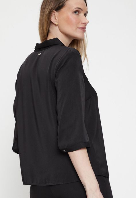 Blusa Lisa Negro Ma Griffe 14002224058102-3