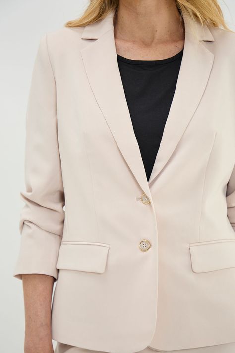 Blazer Dos Botones Beige Ma Griffe 16002125050106-1