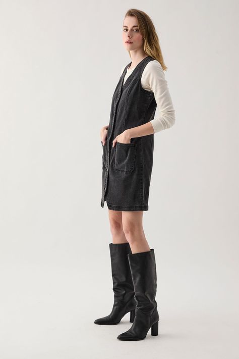 Vestido Mezclilla Negro 13807125001102-3