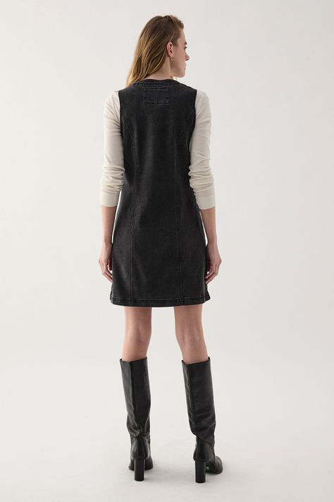 Vestido Mezclilla Negro 13807125001102-4