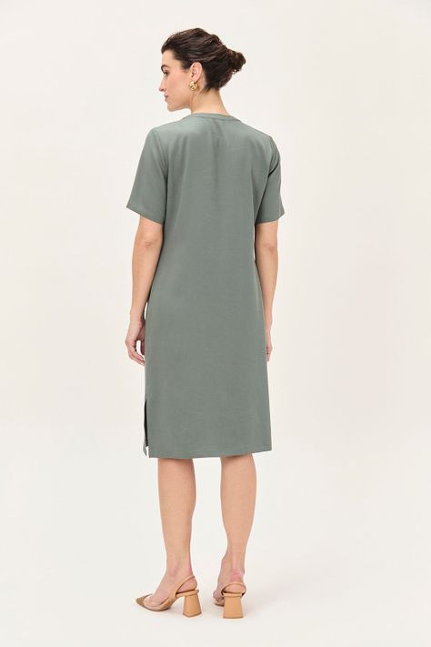 Vestido Tencel Verde Ma Griffe 13002224055107-4