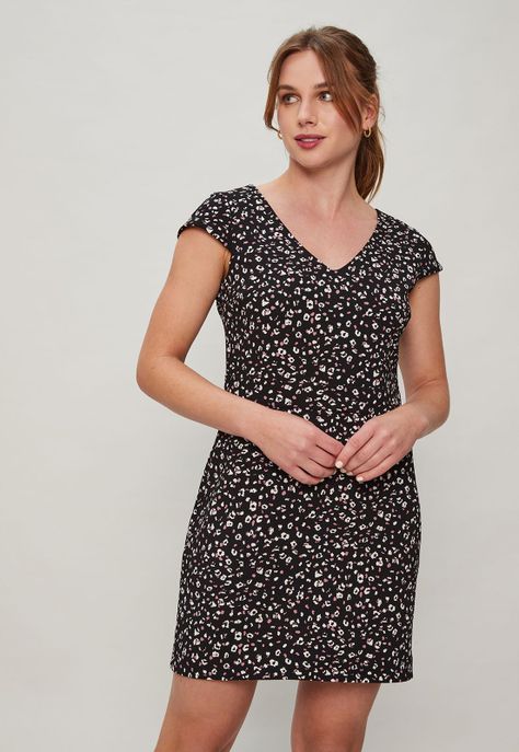 Vestido Jumper Animal Print Negro Ash 13107124002102-0
