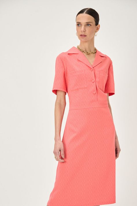 Vestido Bolsillos coral Ma Griffe 13002224054133-2