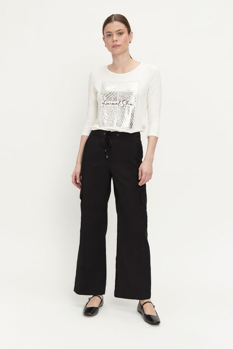 Pantalon Liso Cargo Negro Ash 11007224057102-0