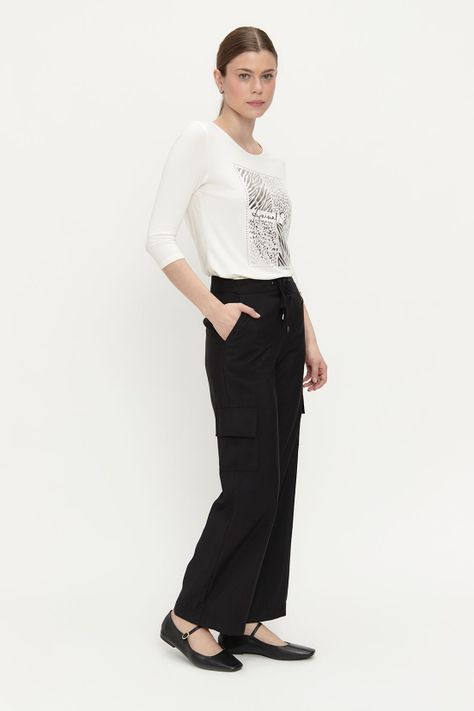 Pantalon Liso Cargo Negro Ash 11007224057102-3