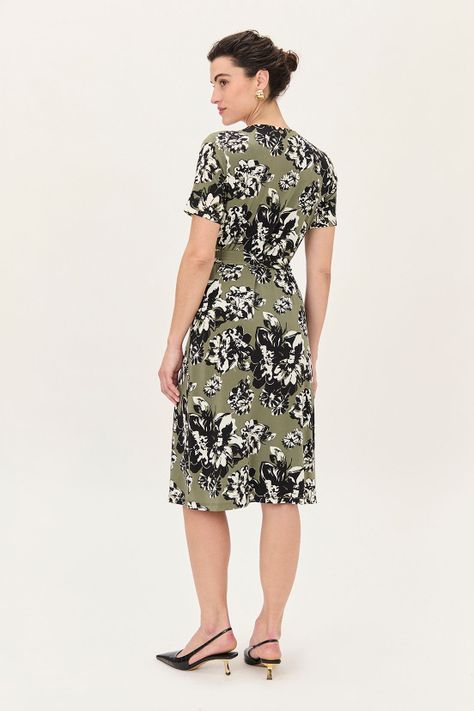 Vestido Escote En V Estampado Negro Ma Griffe 13102224002102-3