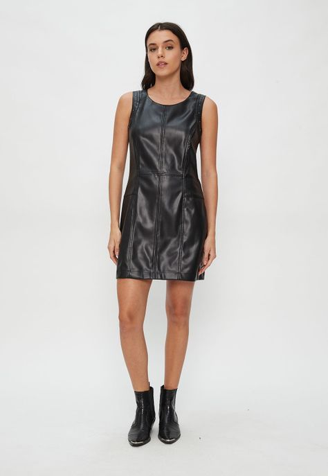 Vestido Jumper De Pu Negro Ash 13007124057102-0