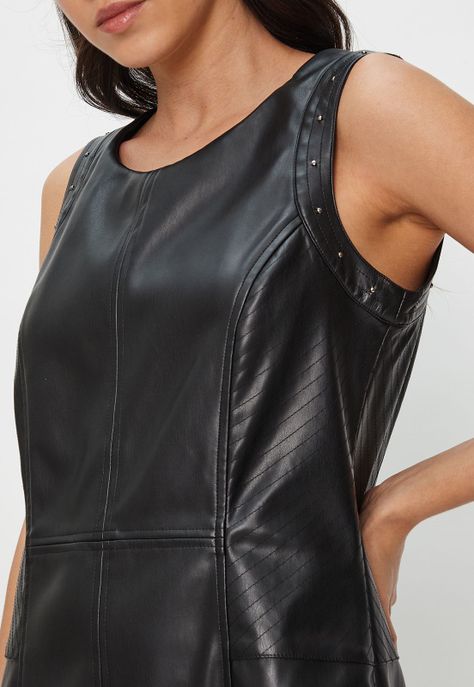 Vestido Jumper De Pu Negro Ash 13007124057102-1