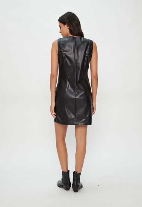 Vestido Jumper De Pu Negro Ash 13007124057102-4