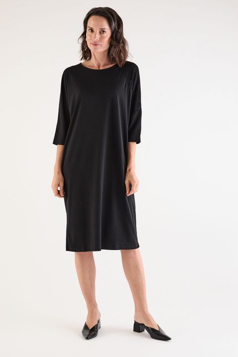 Vestido Liso Negro 13002125050102-0