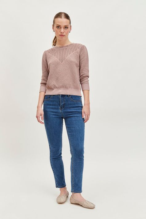 Sweater Liso Rosado iO 18120224003123-2