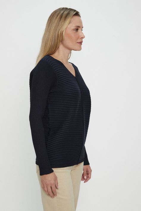Sweater Liso Azul Ma Griffe 18102224001104-3