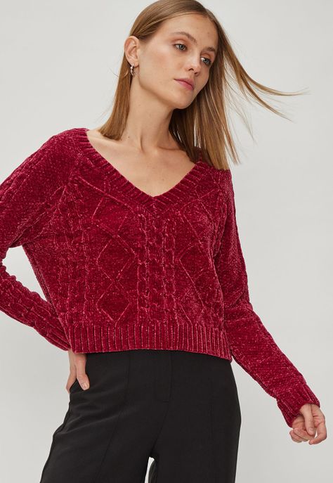 Sweater Liso Burdeo iO 18120124011112-0