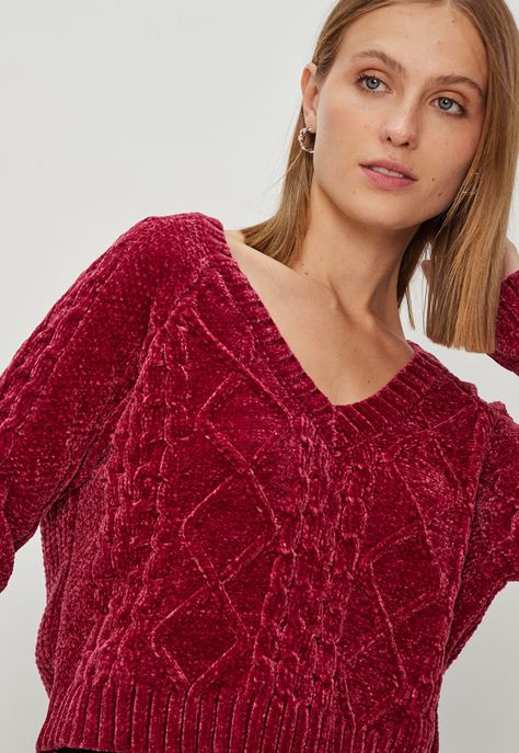 Sweater Liso Burdeo iO 18120124011112-1
