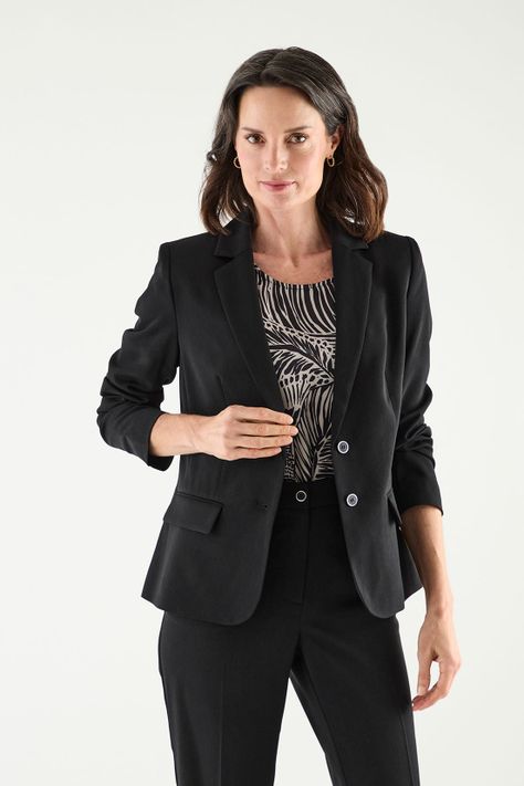 Blazer Dos Botones Negro Ma Griffe 16002125050102-0