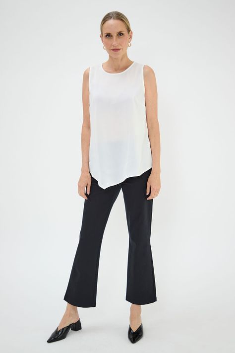 Blusa Sin Mangas Asimetrica Crudo Ma Griffe 14002125050105-0
