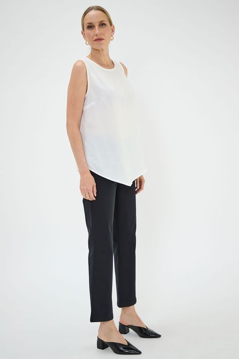 Blusa Sin Mangas Asimetrica Crudo Ma Griffe 14002125050105-2