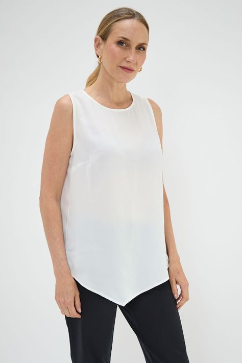 Blusa Sin Mangas Asimetrica Crudo Ma Griffe 14002125050105-4