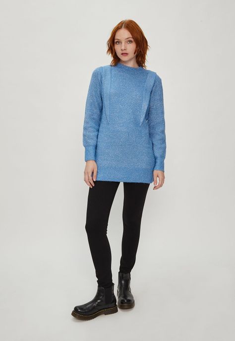 Sweater Liso Celeste iO 18120124058110-1