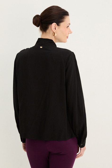 Blusa Con Lazo Negro 14002125057102-2