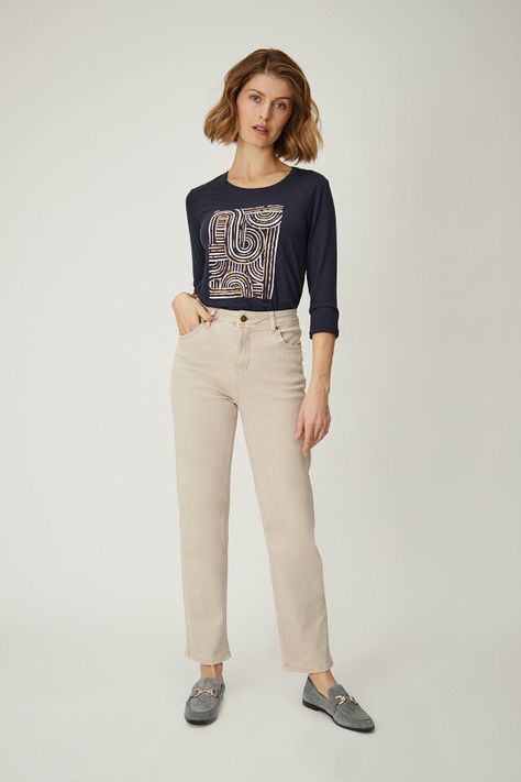 Jeans Liso Beige Ma Griffe 11302224004106-0