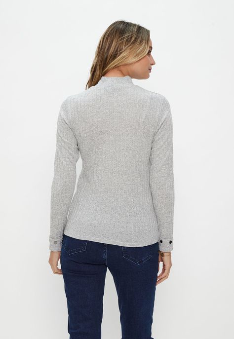 Polera Rib Lisa Gris Ash 14207124009113-3