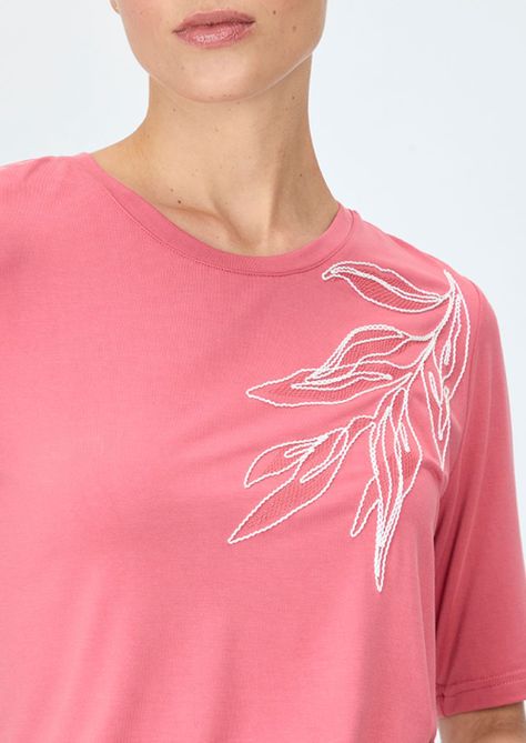 Polera Bordado Rosado Ma Griffe 14602224056123-1