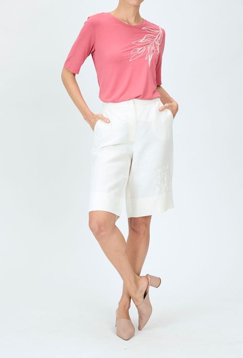 Polera Bordado Rosado Ma Griffe 14602224056123-3