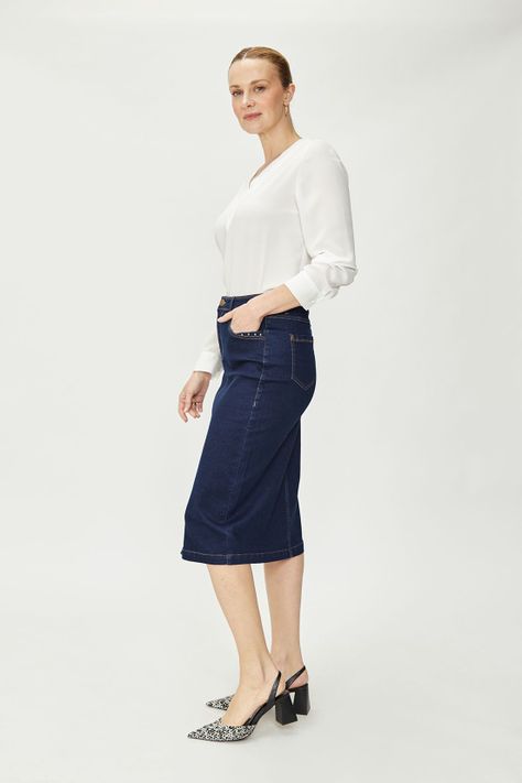 Falda Mezclilla Azul Ma Griffe 12802224001104-3