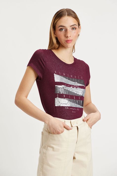 Polera Estampada Morado iO 14620224001121-0